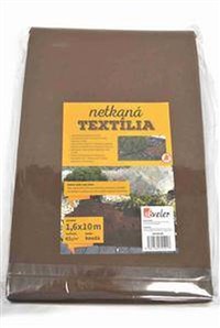 Textília netkaná 1,6x10m, 45 g/m², hnedá